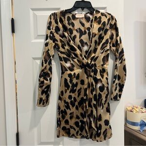 Mini dress cheetah print XS